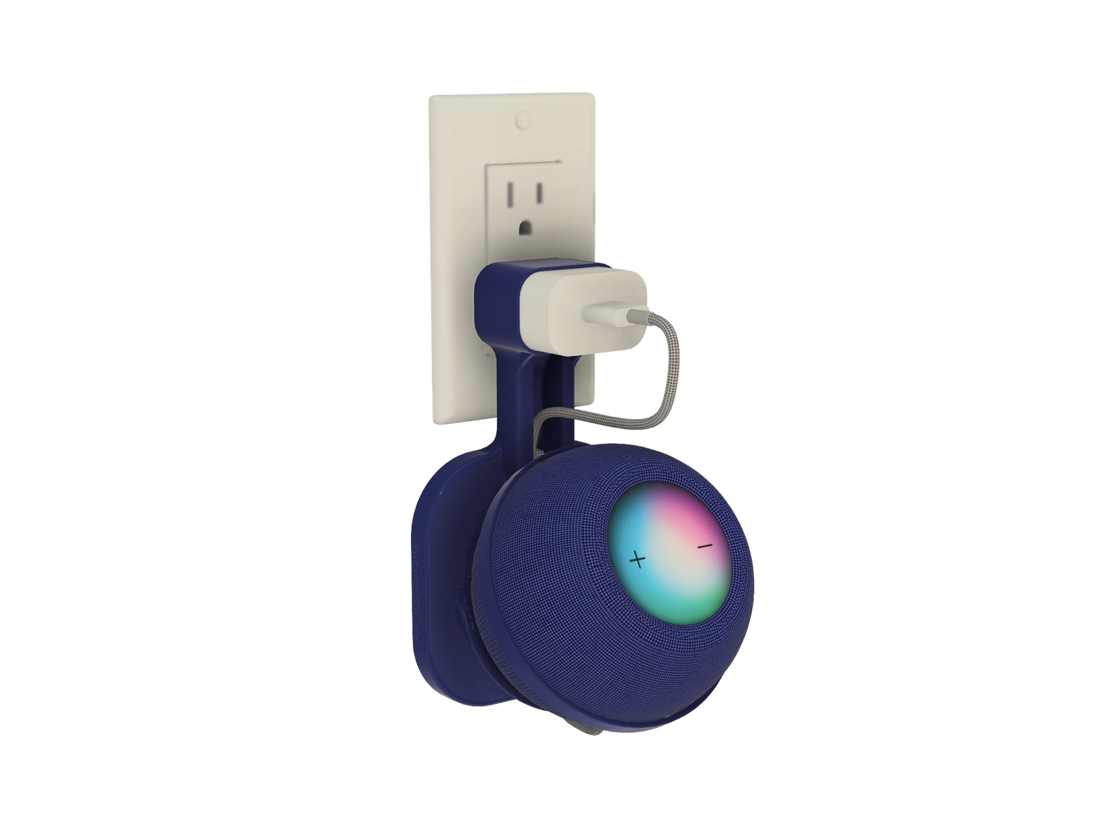 HomePod Mini Plug Mount installed